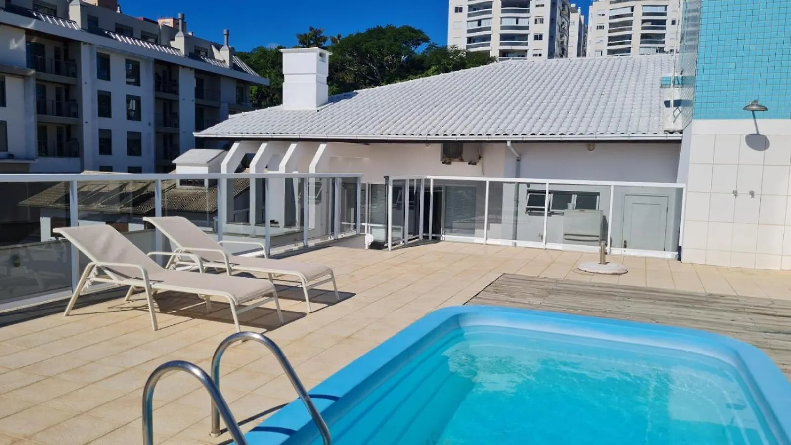 홈스테이 Uma Suite Em Cobertura Frente Ao Mar Florianópolis